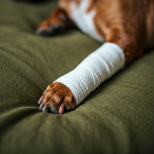 Vendaje de pata en primeros auxilios para mascotas — Pet Balance